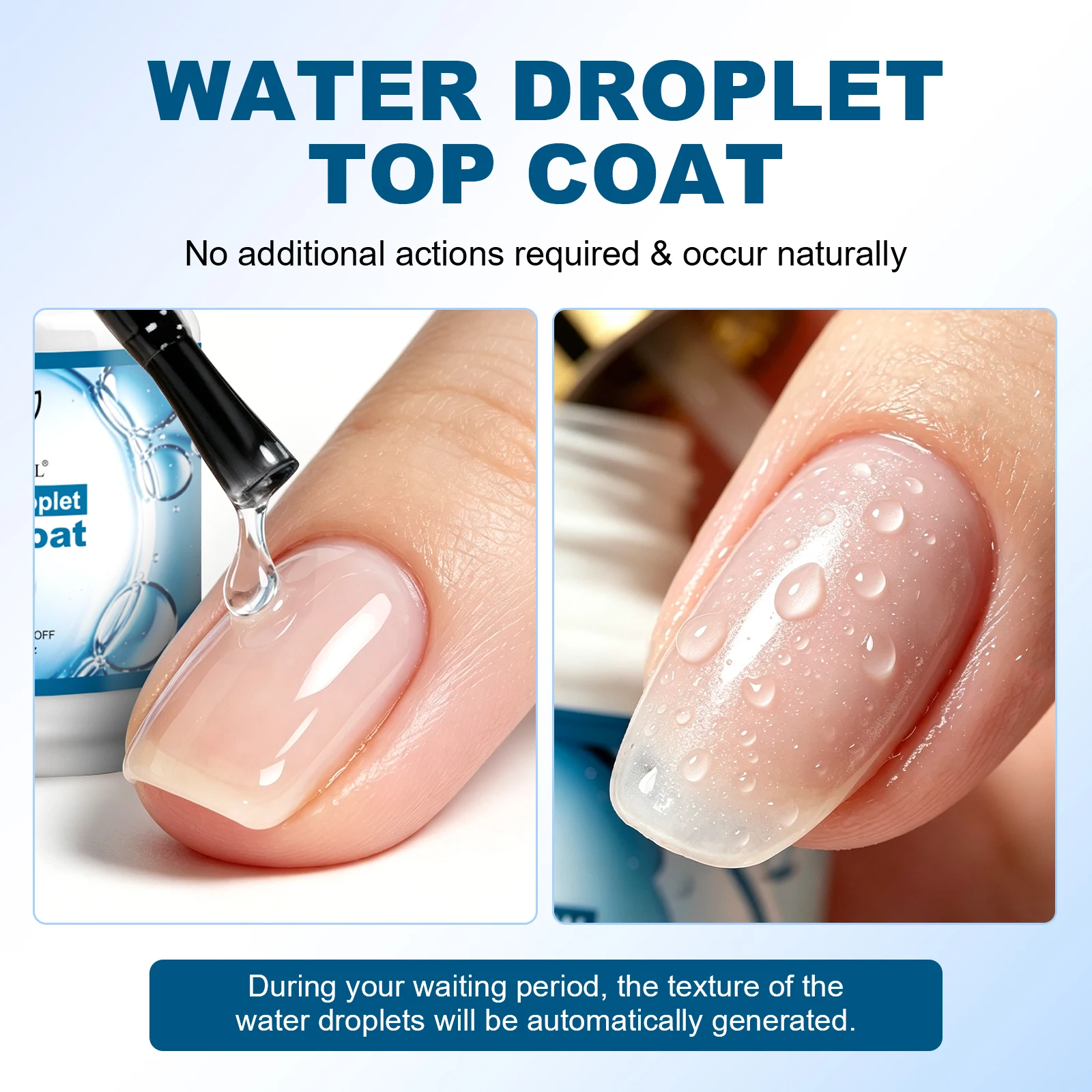 LIMEGIRL 15ml Water Droplet Top Coat 3D Effect Transparent Water Drop Multi-Functional Styling Nail Gel Summer Design Varnish