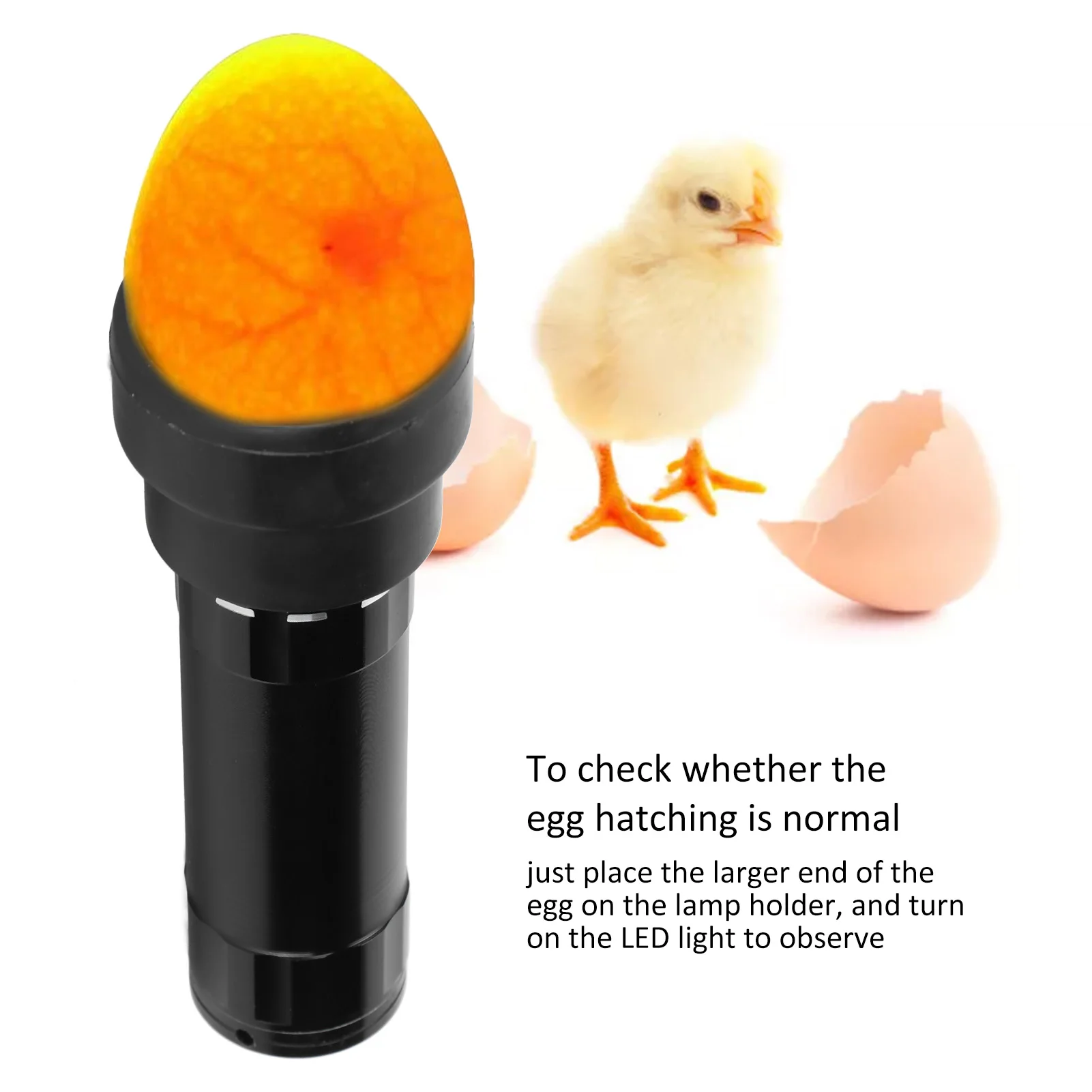 Egg Candler Tester 9 Lamp Safe Cool Light Egg Candler with Lanyard for Chickens Geese Cranes Quails Ducks Black Egg Candler - view 4