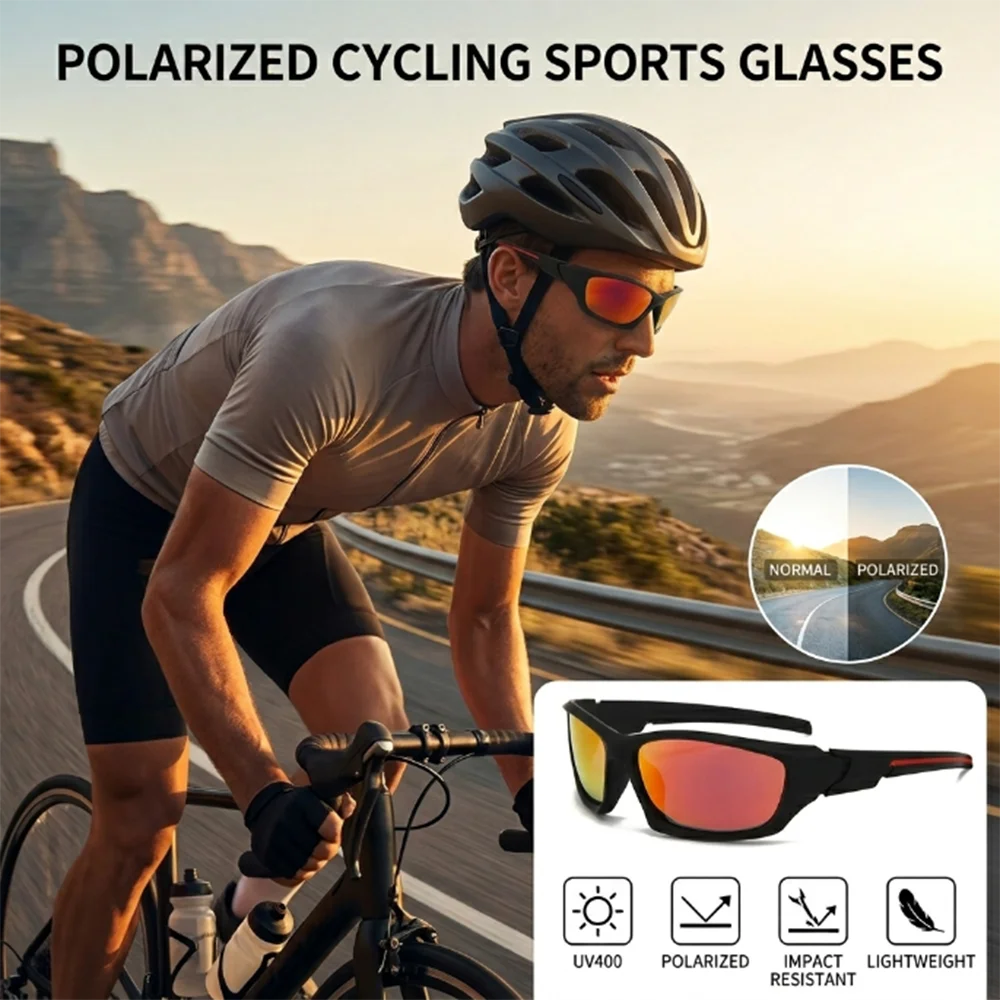 Polarized Outdoor Cycling Sports Glasses Men Fishing Sunglasses Anti Glare Driver Sun Glasses Cycling Glasses Running Shades