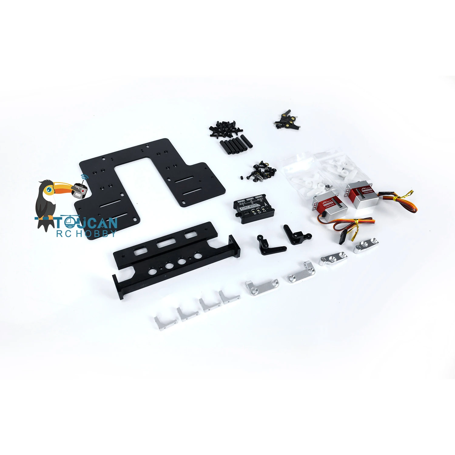 キャブサスペンションシステムセカンドプレートサーボスペアセット 1/14 Lesu 車タミヤトラクタートラック Th20398-Smt8