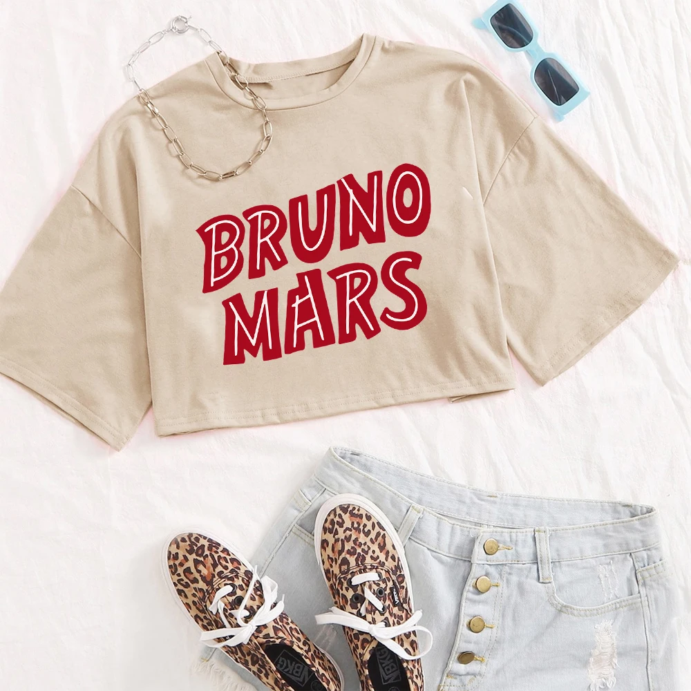 BRUNO MARS 24k Magic World Tour 2024 T Shirt Doo-Wops & Hooligans T-Shirt Crop Tops