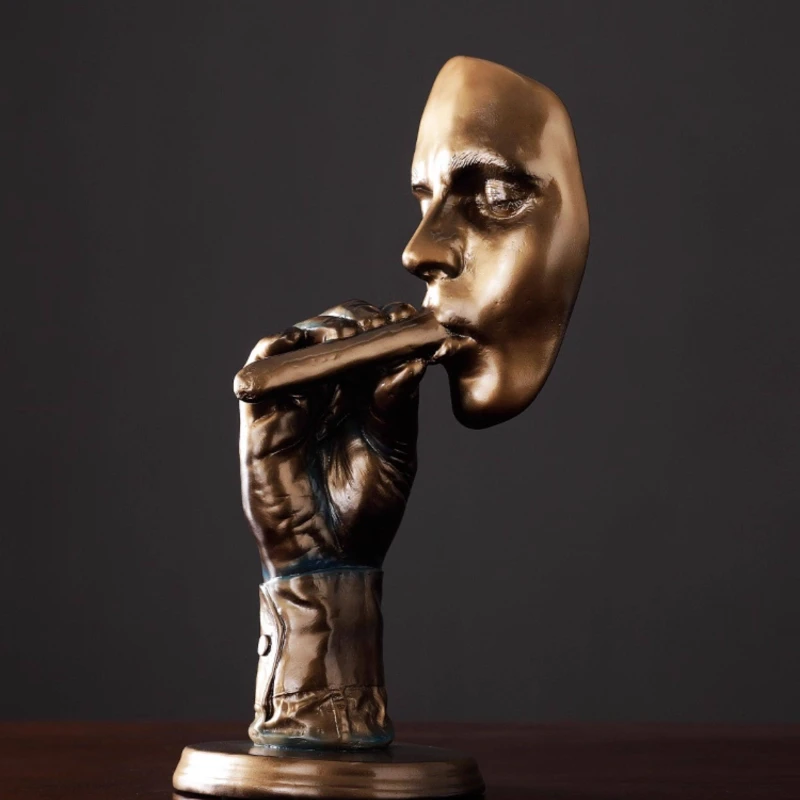 

Винтажная европейская фигурка курильщика, стильный декор для барной стойки, абстрактное искусство, скульптура из смолы, подарок на церемонию открытия
