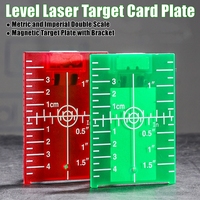 Laser Level Target Board Red/Green Line Beam Distance Plate Inch/cm Leveling Board Tool Hanging On Wall & Floor