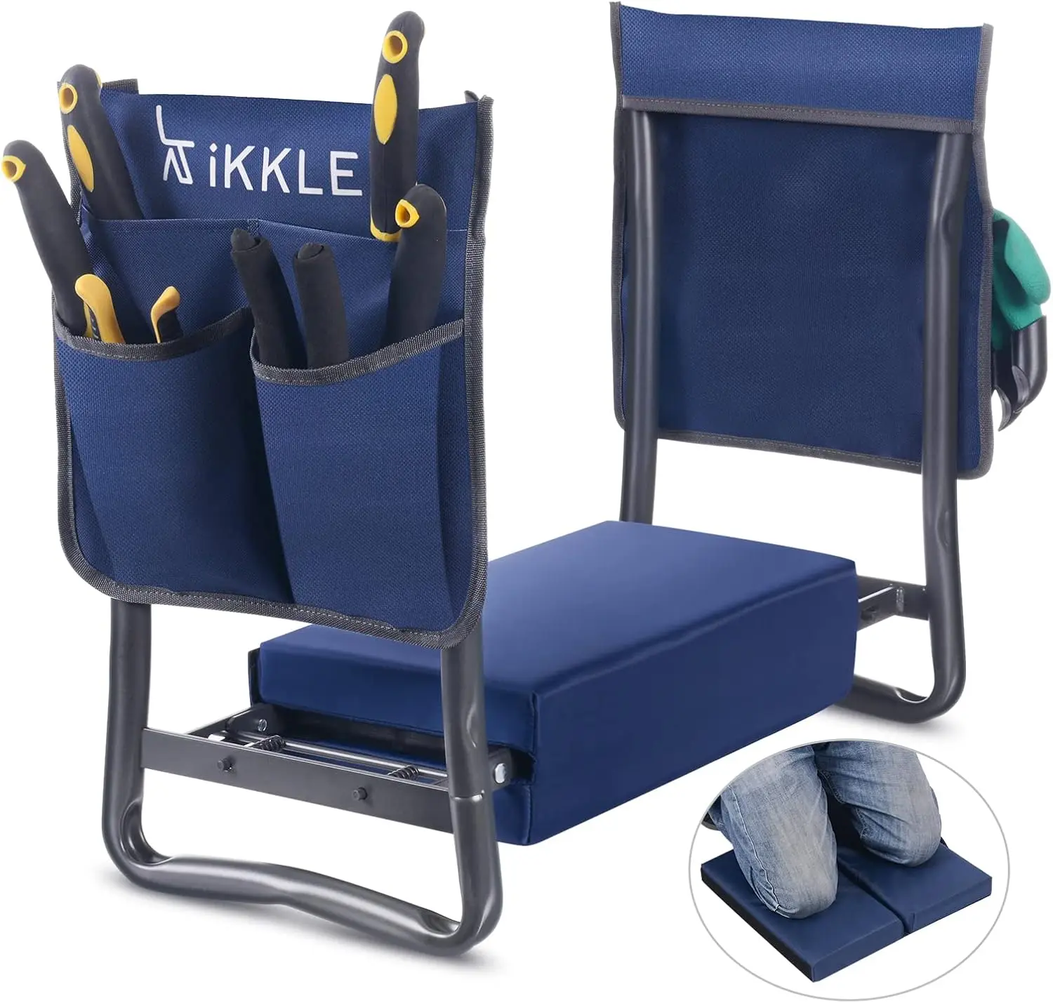 

Heavy Duty Garden Kneeler Seat with Thick Soft Pad - Supports 330lbs, Perfect Gift for Gardeners