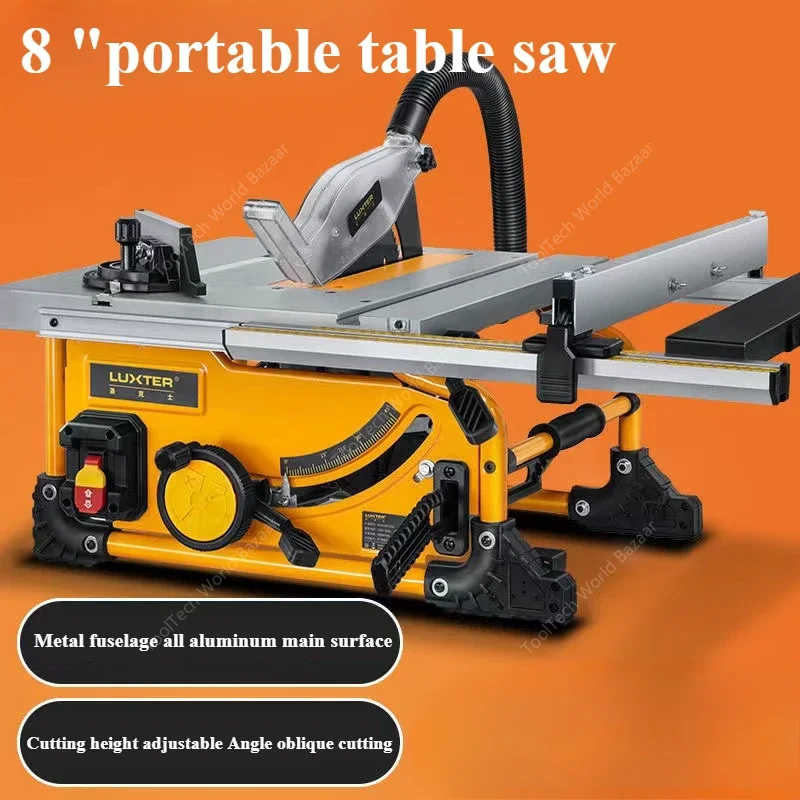 8 inch table saw multi-functional DIY woodworking cutting machine decoration small floor saw household opening board portable