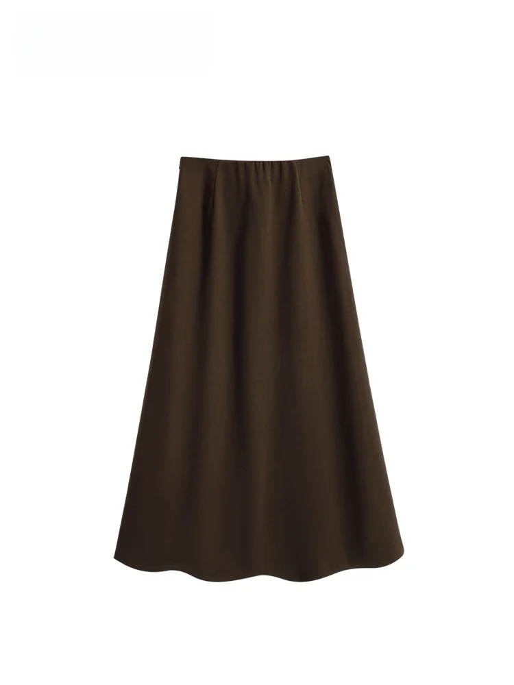 

Юбка А-силуэта с высокой талией для полных женщин, осенняя коллекция, стройнящая, свободного кроя, Cara CLUB, больших размеров