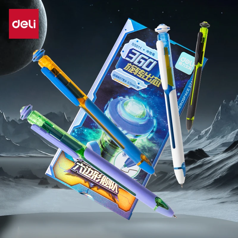 

Deli 4/8pcs 0.5mm Black Ink Quick-drying Gel Pens Office Supplies Signing Pen School Student Supplies Stationery Gift