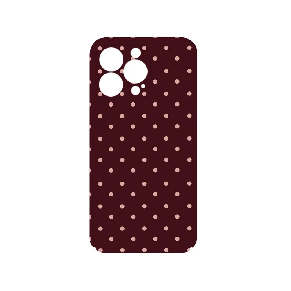 Ins Brown Red Polka Dots Phone Case for IPHONE 16 15PRO MAX 14 PLUS 13 12 MINI 11 Acrylic TPU Two in One Magnetic Phone Cases - náhled 4