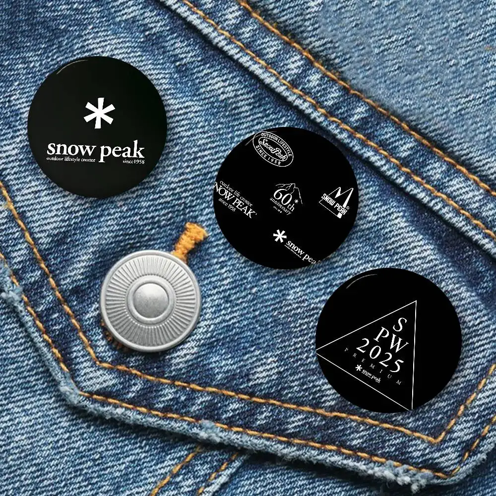 S-Snows COOL Peak Creative Pins Funny Round Snap-in Brooch Badge Backpack Hat Accessories Jewelry Gifts for Friend