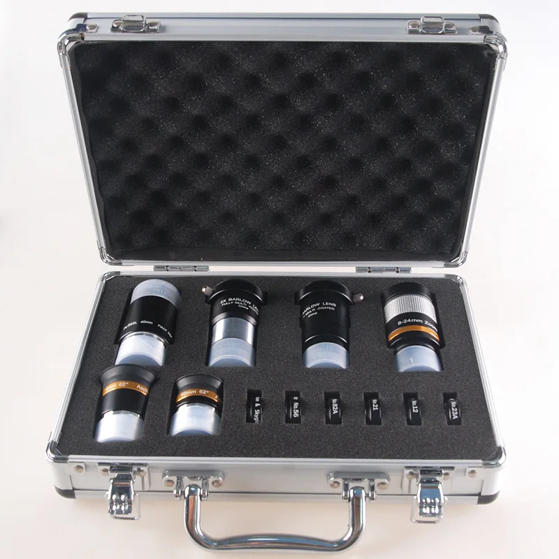 Astronomical Telescope Accessory Kit Eyepiece Barlow Lens Colors Filters 1.25