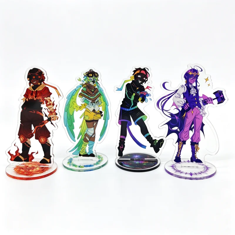Game UU ParrotX2 Wemmbu FlameFrags SpokeIsHere Cosplay Standing Plate Kawaii Acrylic Figure Stand Desktop Ornament Collect Prop