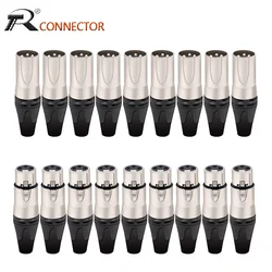 56PCS/28sets 3PIN XLR connector Microphone plug male female adapter MIC wire connector 7 colors offer 1set M/F