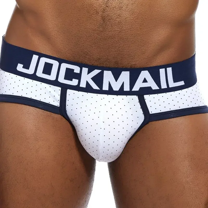 JOCKMAIL Breathable Cotton Underpants Briefs printing Sexy Men Underwear U Convex Pouch Male Shorts Gay Panties