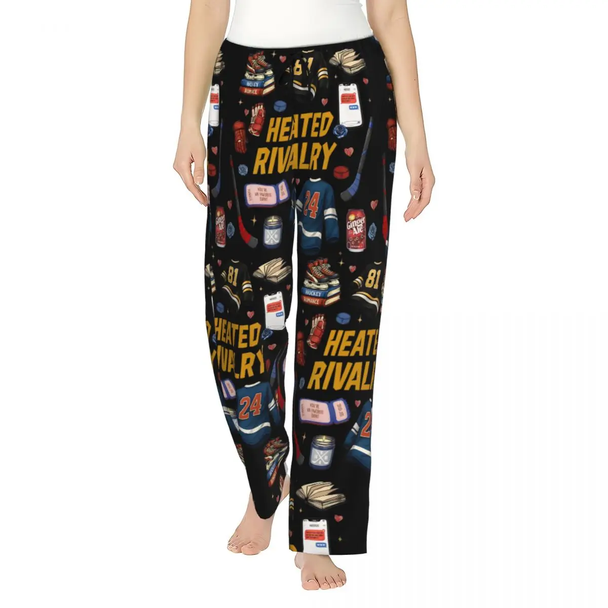 

Women Pajama Pants Heated Rivalry Lounge Pants with Pockets Cute Hollanov Pajama Bottoms