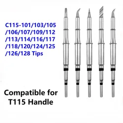 Puntas de soldadura serie C115 para JBC NASE/NANE SUGON AIFEN a9/a9pro, estación de soldadura, mango T115, 101, 103, 105, 114, 118, 124, 126, 128