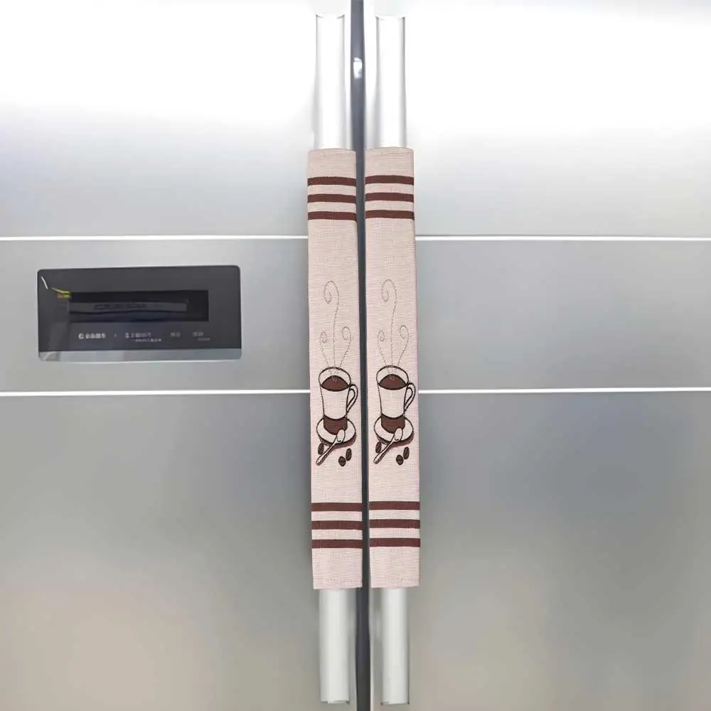 

Набор из 3 защитных накладок на ручки дверей: для холодильника, прочные, противоскользящие, для микроволновой печи, пылезащитные, с дизайном в стиле кофе