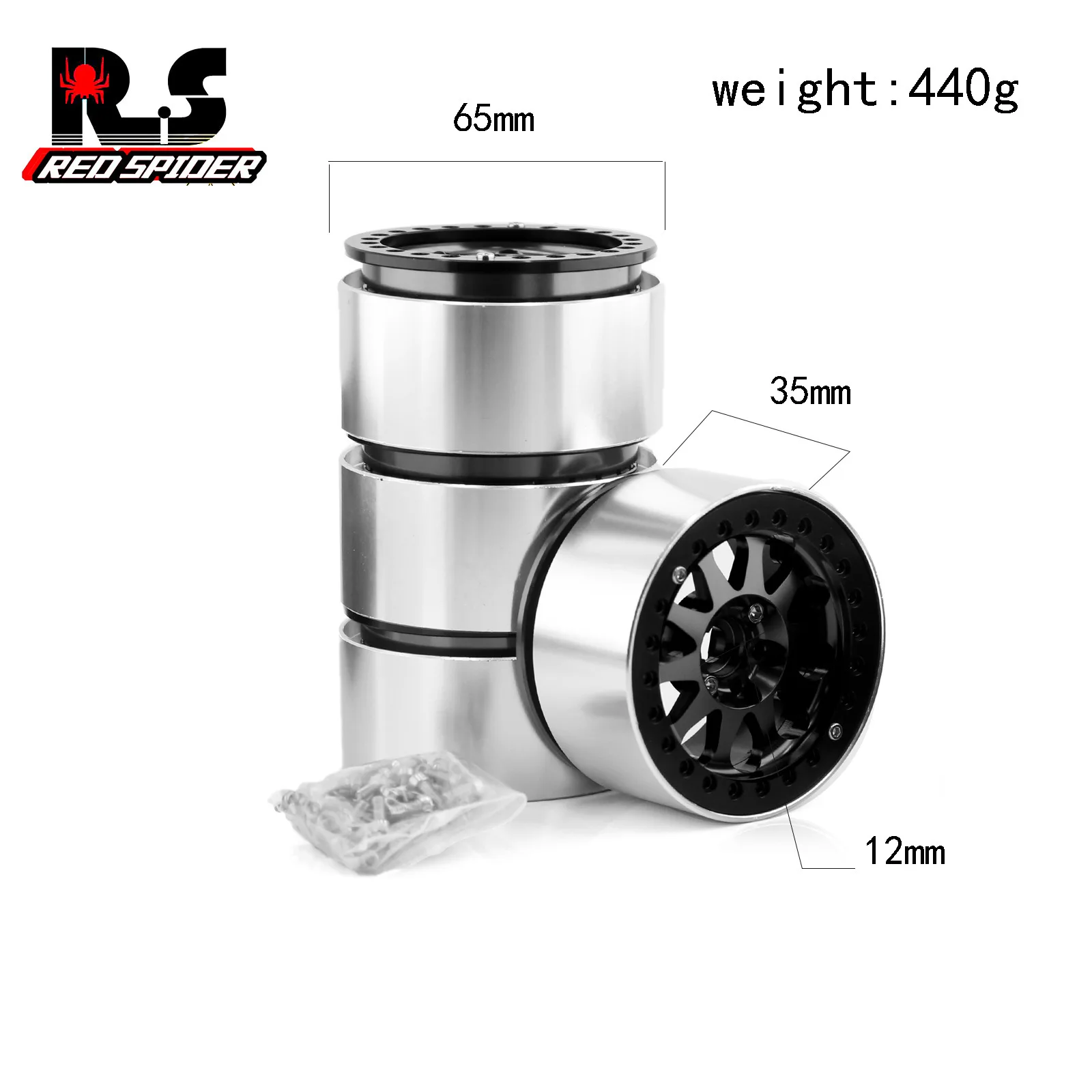 2.2 inch alloy wheels 1/10 simulation crawler locking tire wheels SCX10 TRX-4 universal wheels