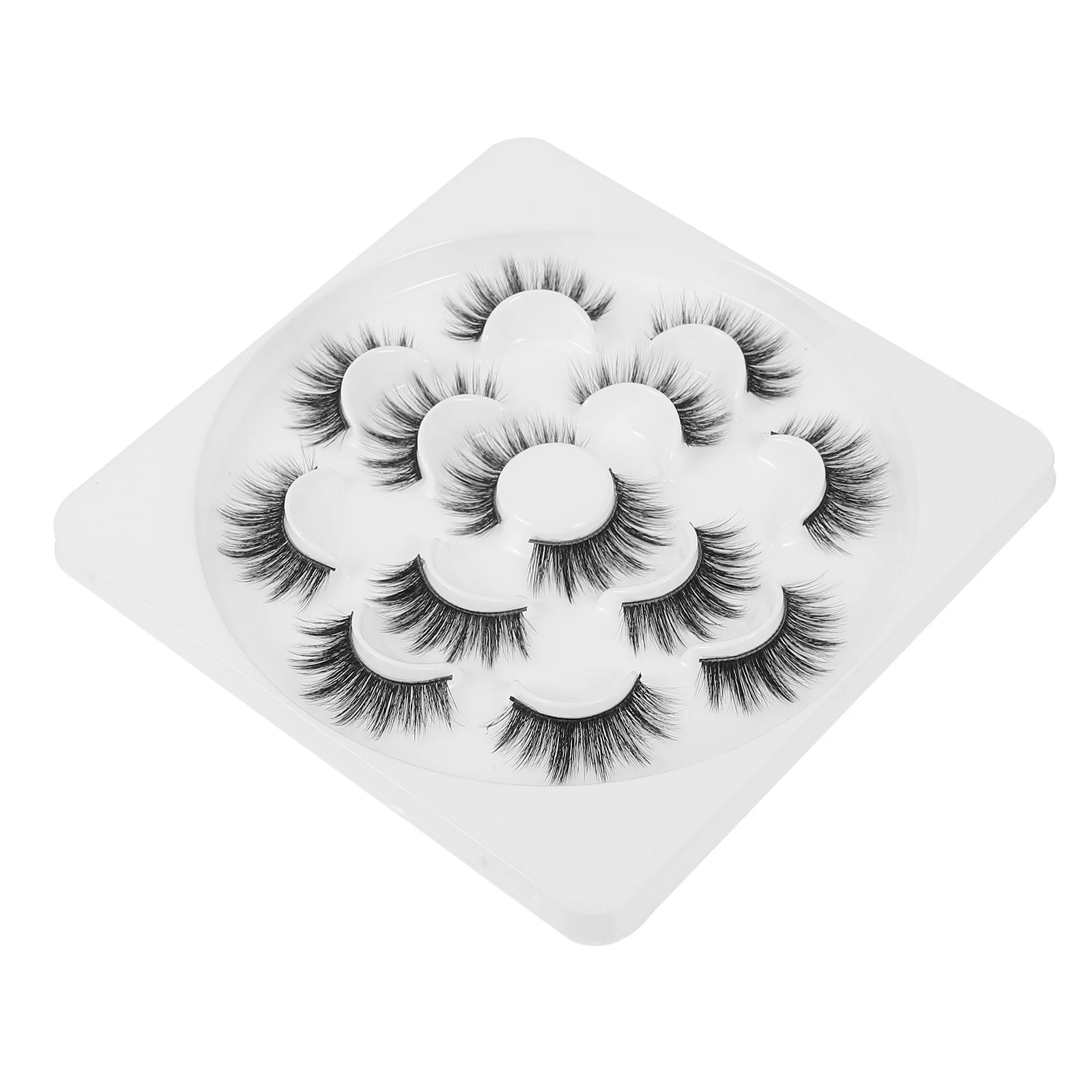 7 Par Sztucznych Rzęs Gęste Naturalne Kręcone Długie Przedłużanie Rzęs do Codziennego Makijażu, na Imprezy, Wesela, Poprawiające Wygląd Oczu