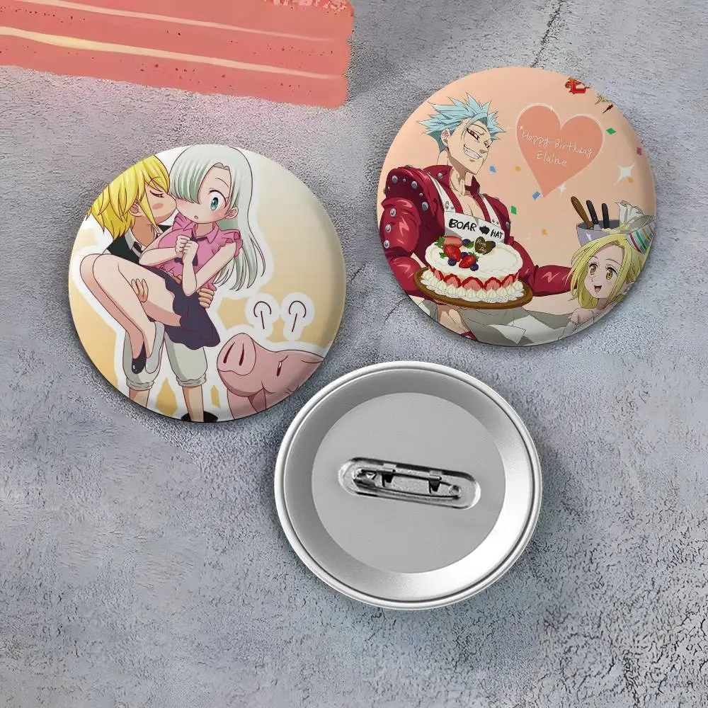 بارد S-سبعة D-الخطايا الميتة شارات مستديرة رائعة شارة دبابيس الإبداعية للملابس قبعة ظهره هدية اكسسوارات #2