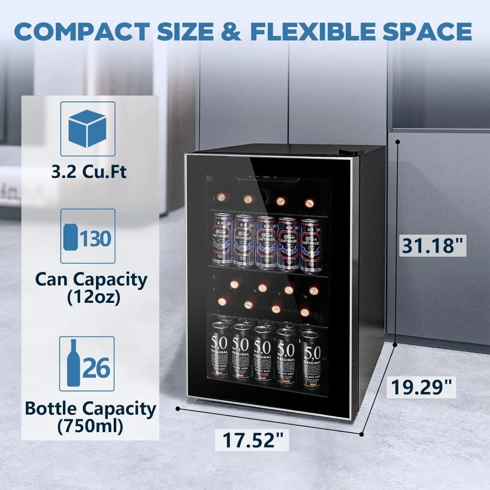 ثلاجة مشروبات قائمة بذاتها مع علبة قابلة للإزالة قابلة للتعديل ، ثلاجة لمبرد نبيذ الصودا ، علبة صغيرة
