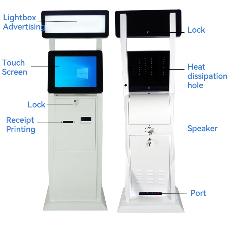 

Card Dispenser Hotel Payment Kiosk with Touch Screen Smart Self Service Check-in Terminal
