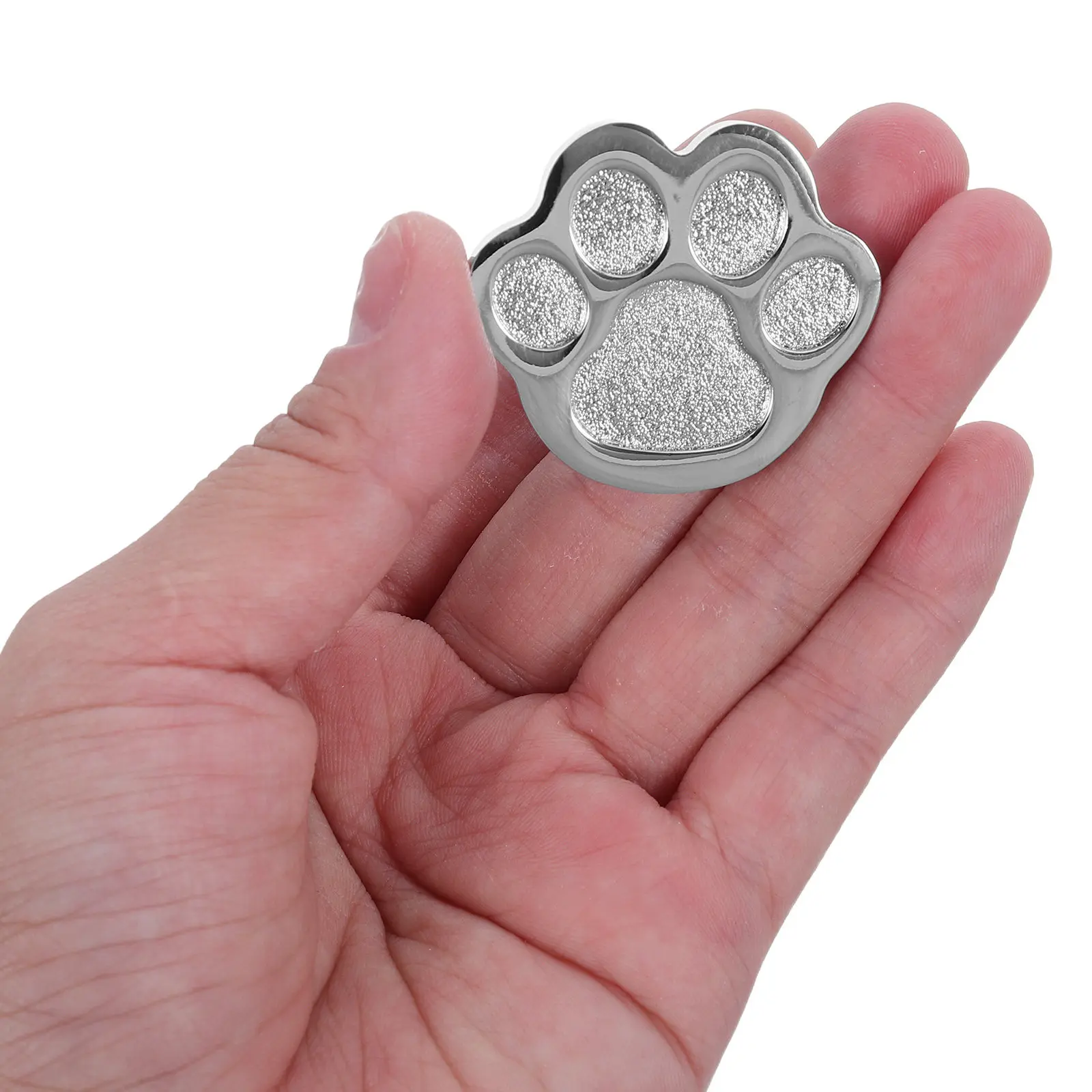 1Pair Animal Paw Cabinet Knobs Sturdy Stamped Stainless Steel Paw Shaped Knob for Kitchen Cupboard Dresser Drawer Door