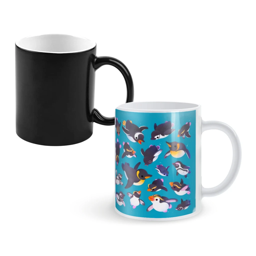 

Penguin dayCoffee Mugs And Mug Creative Color Change Tea Cup Ceramic Milk Cups Novelty Gifts