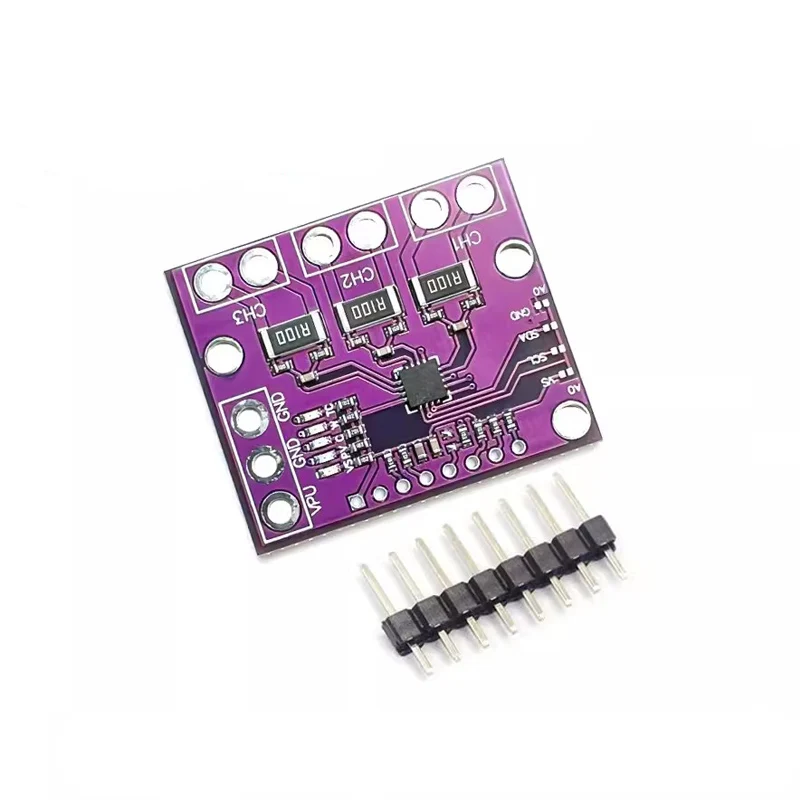 I2C SMBUS INA3221 Triple-Channel Shunt Current Power Supply Voltage Monitor Sensor Board Module Replace INA219 With Pins