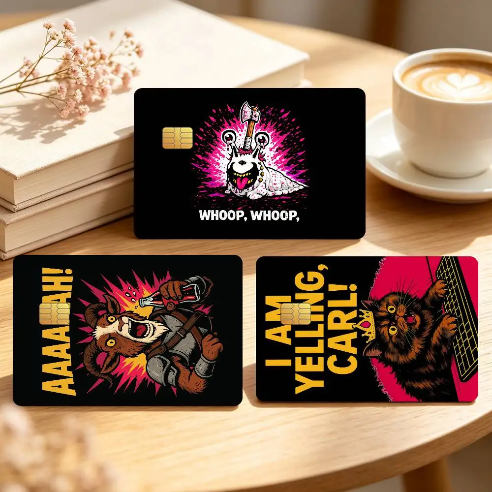 Classic D-Dungeon C-Crawler C-Carl Literature Credit Card Sticker Waterproof Anti-Scratch 4PCS Bank Traffic Cover Decoration
