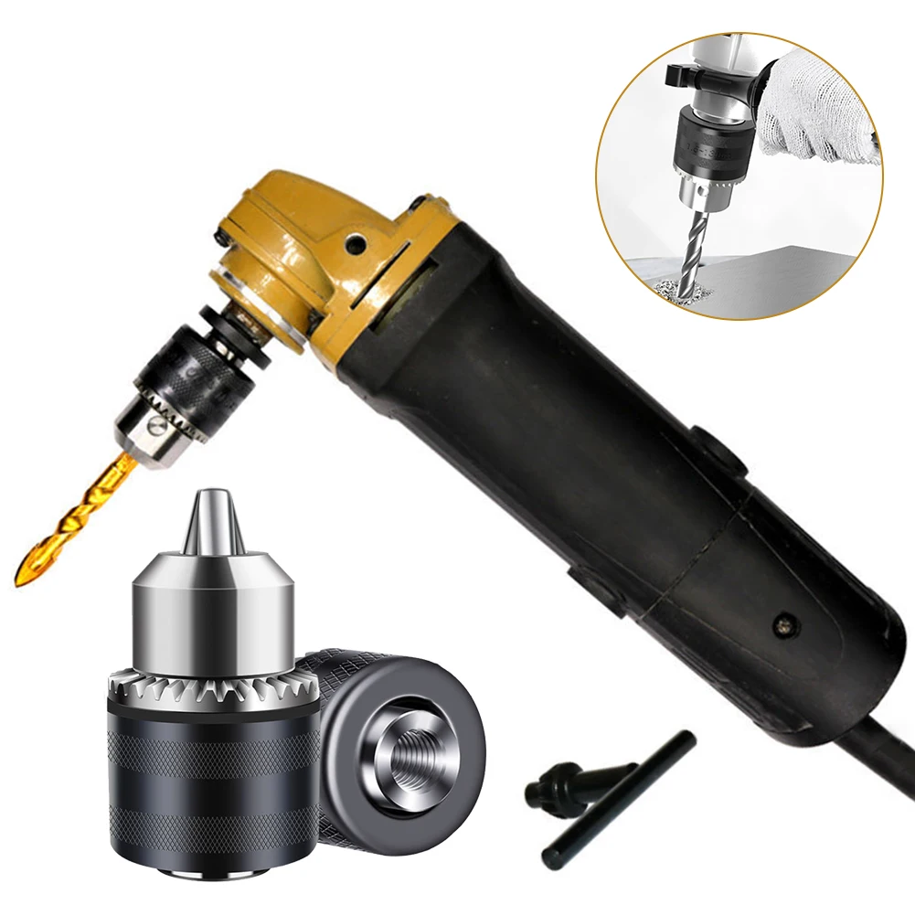 4Inch Electric Angle Grinder To Electric Drill Chuck 10mm Chunk Holder Drill Convert Adapter Collet 1.5 Coarse Thread Accessory