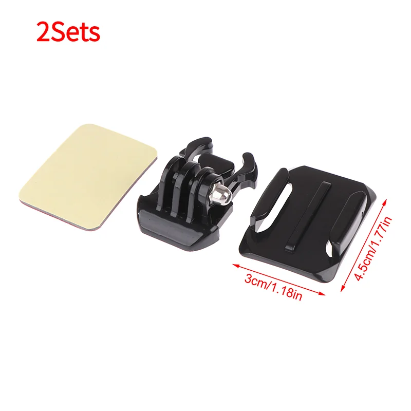 2Sets Quick Release Buckle Curve Surface Base Mount Adhesive Sticker For 6/5/4/3+/3 Action Camera Helmet Kit Accessories‘