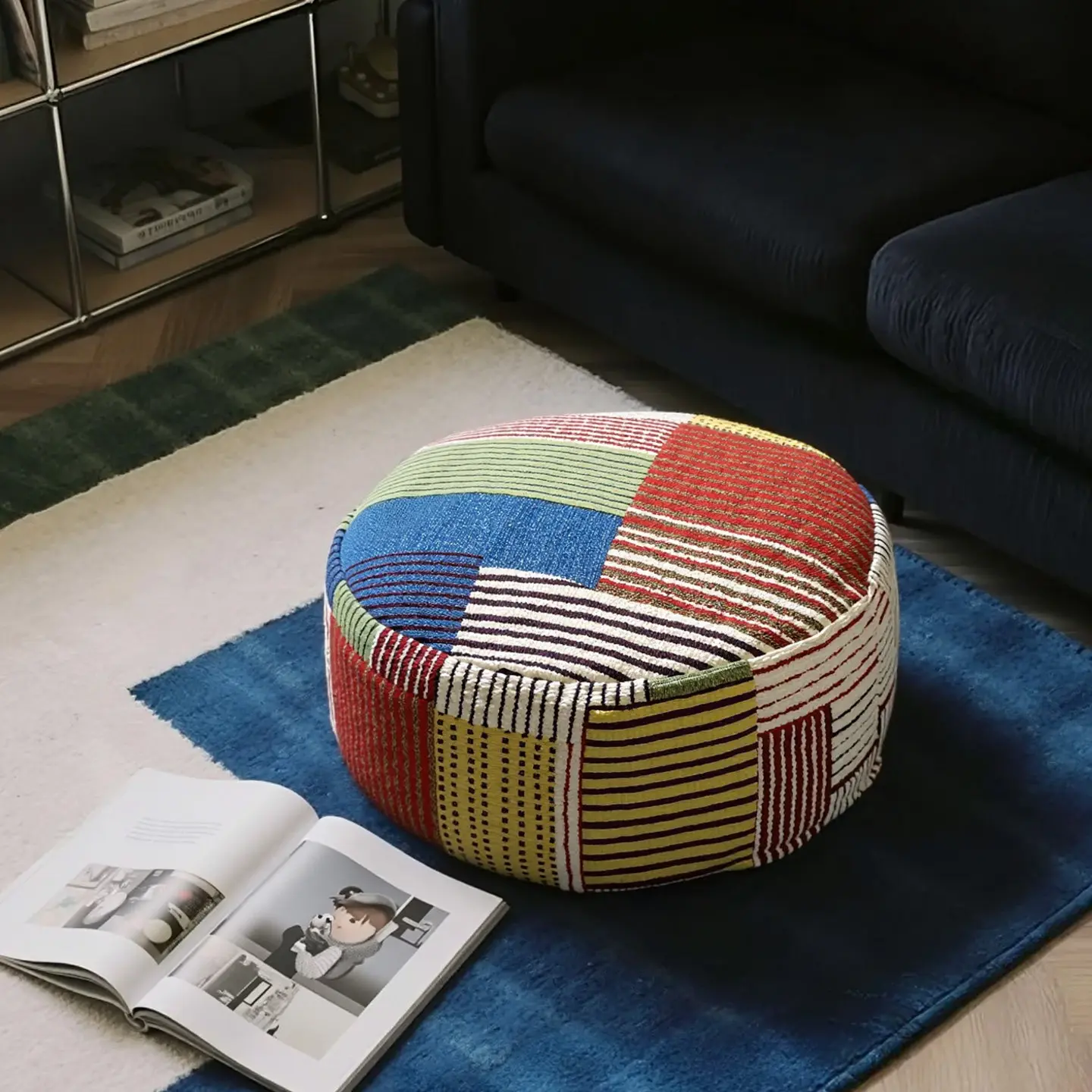 Futon seat cushion tatami sofa seat pier reading on the ground floor mat removable and washable living room household carpet