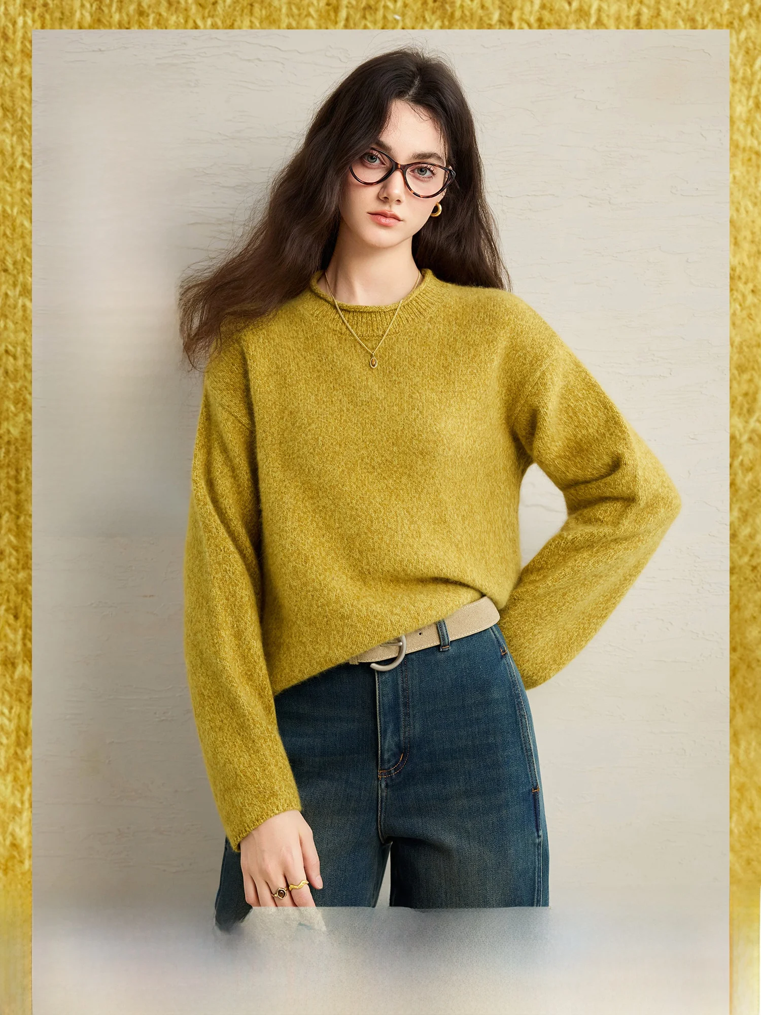 

Alpaca Wool Knitted Sweater Multi-Version Yarn Quality Fall Winter Women's Loose Fit Button up Cardigan Style V-Neck Long Sleeve