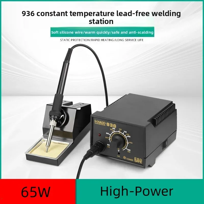 

Professional 60W Adjustable Soldering Iron Station 200°C-480°C, ESD Safe Rework Kit with Stand & Tin Wire for Electronics