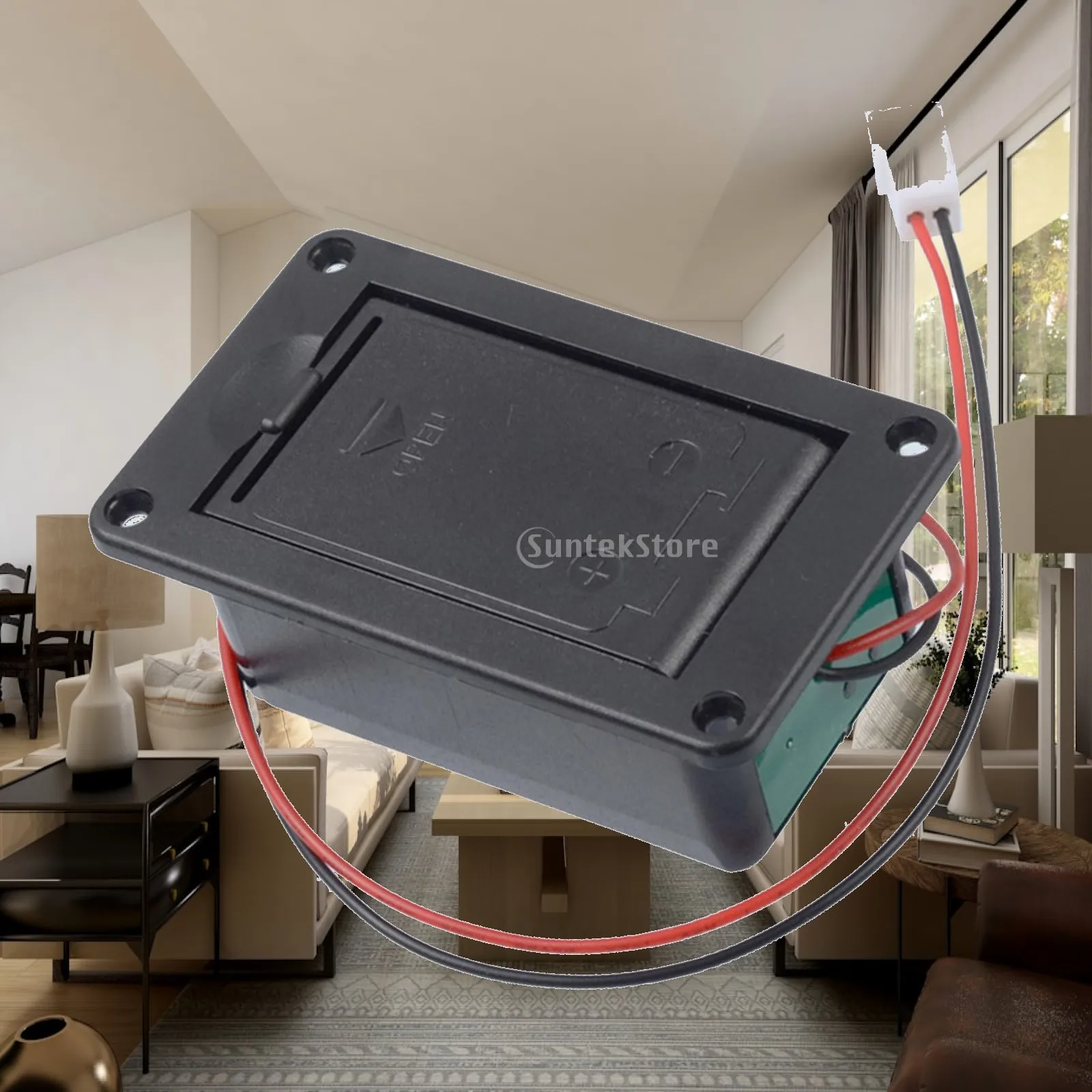 Compact Electric Guitar Pickup Battery Box Reliable 9V Battery Compartment for Guitar Parts and Kits