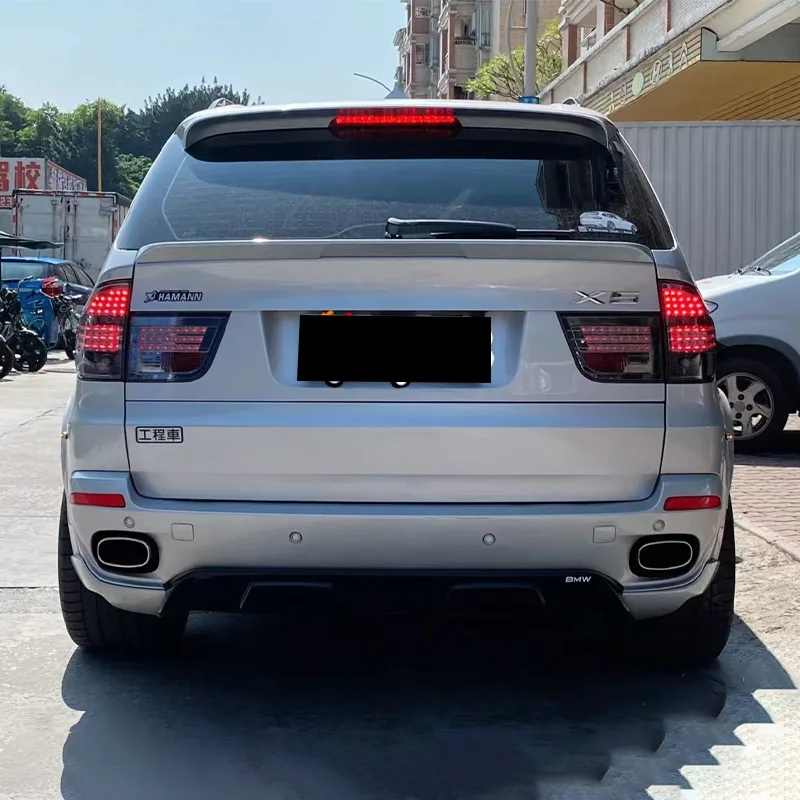 For 2006--2013 BMW X5 E70 Rear Middle Spoiler Wings Tail Lip Spoiler High Quali ABS Plastic Tuning Body Kit Accessories Styling