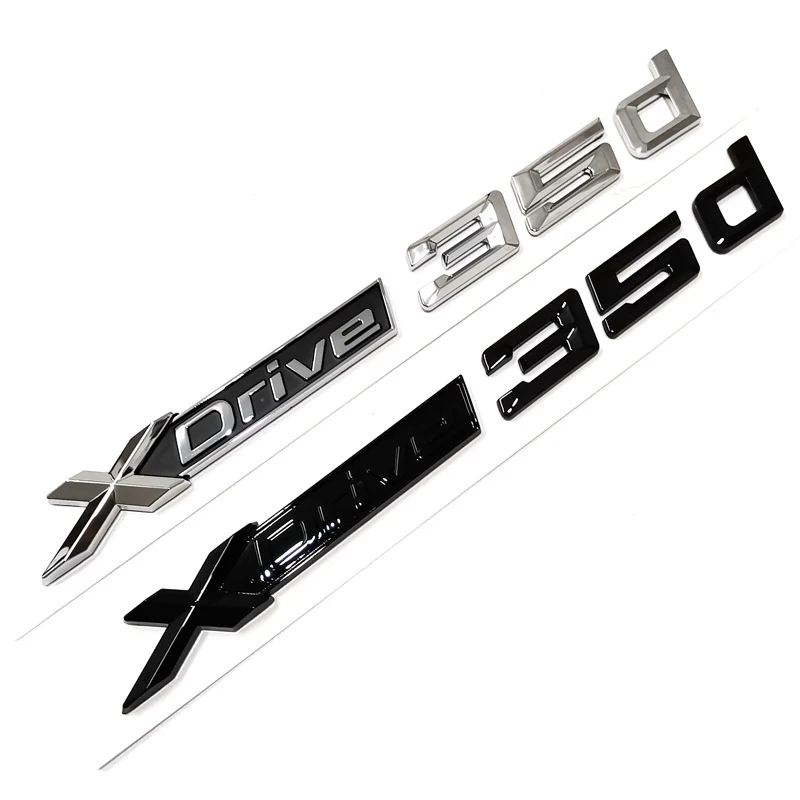ثلاثية الأبعاد ABS كروم الأسود شعار XDrive 20d 25d 28d 30d 35d 50d 40d شعار ملصق شارة السيارة ل X1 X2 X3 X4 X5 X6 X7 اكسسوارات