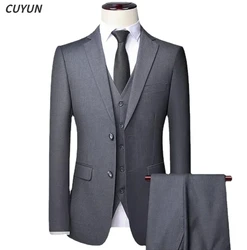 Suit For Men Wedding 3 Pieces 2 Sets Blazers Elegant High Quality Jackets Vest Pants Luxury Coats 2024 Formal Classic Clothing