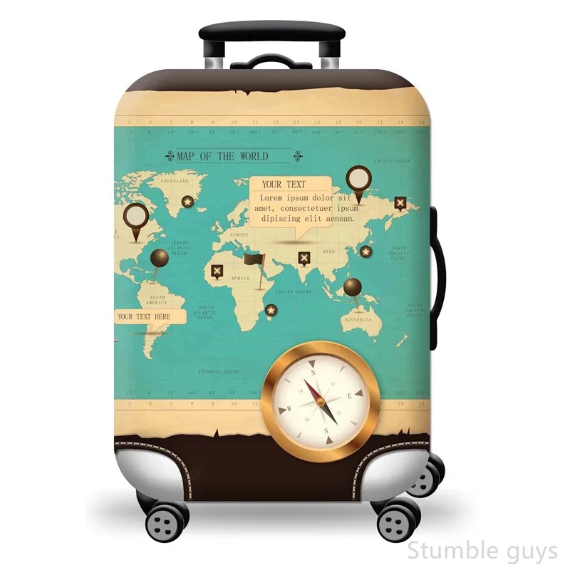 

High Elasticity Luggage Protector Cover Dustproof Wear-Resistant Suitcase Sleeve Durable Fits 18-32 Inch Luggage For Trips