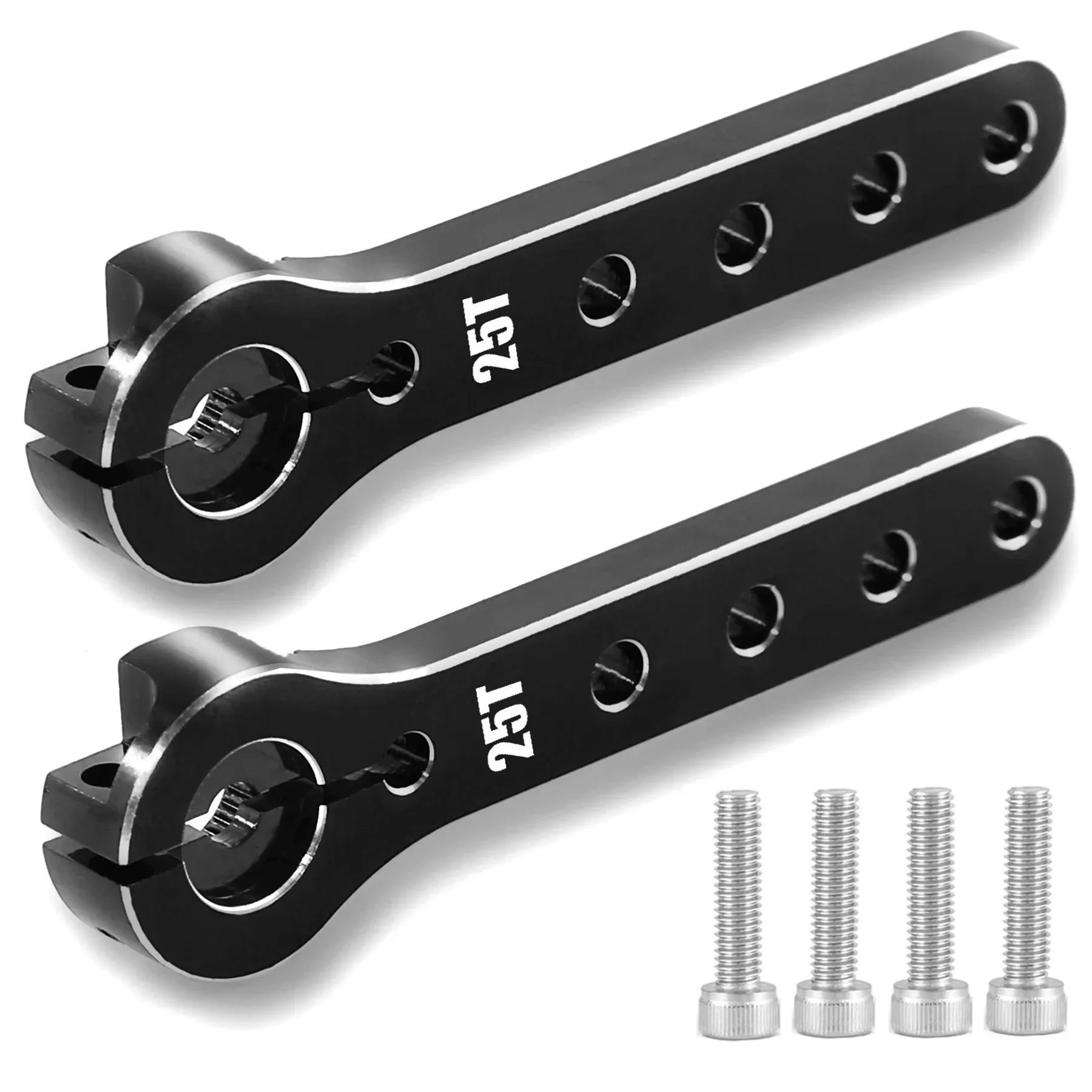 2Pcs  25T Servo Horn 56mm Metal 25 Teeth Extension Steering Servo Arm For 100CC Balsa Airplanes RC Plane Helicopter Car