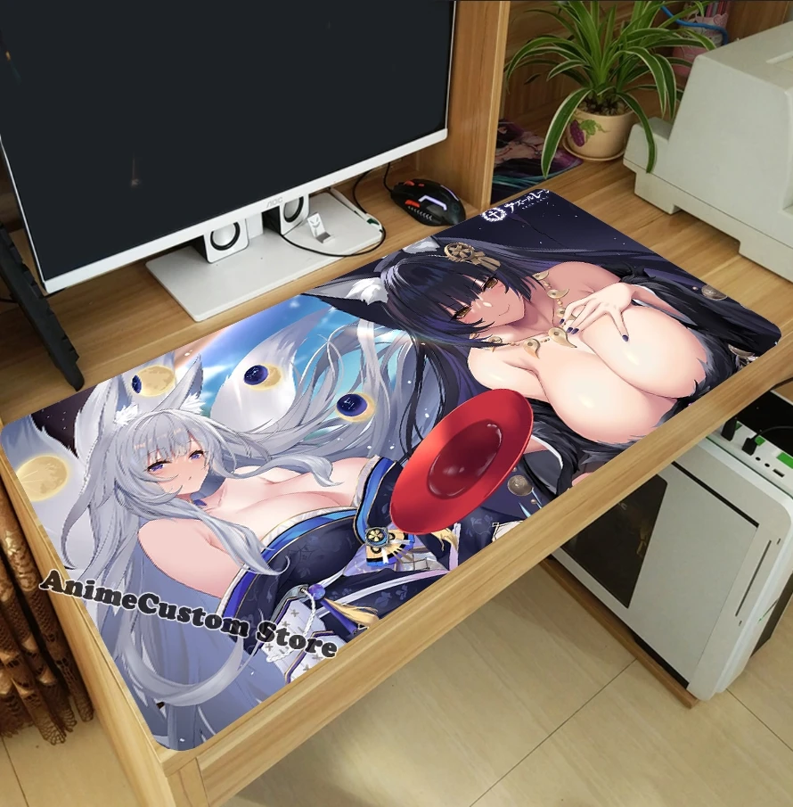 

Антискользящий коврик для мыши с принтом аниме, игровой коврик для мыши, клавиатуры, для косплея, Otaku, Рождество, Gft