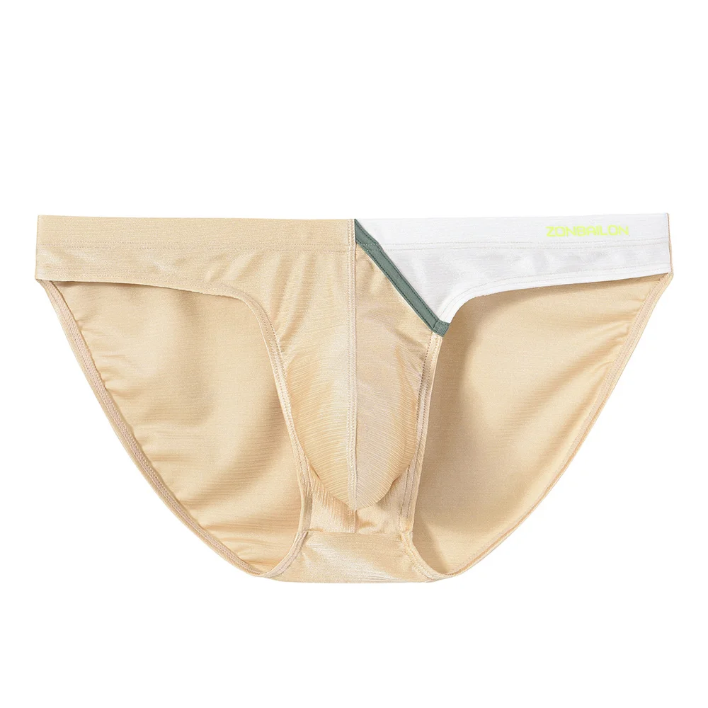 Men\'s Underwear Comfortable Nylon Men\'s Underwear Sexy And Unique Splicing Design Underpants Men