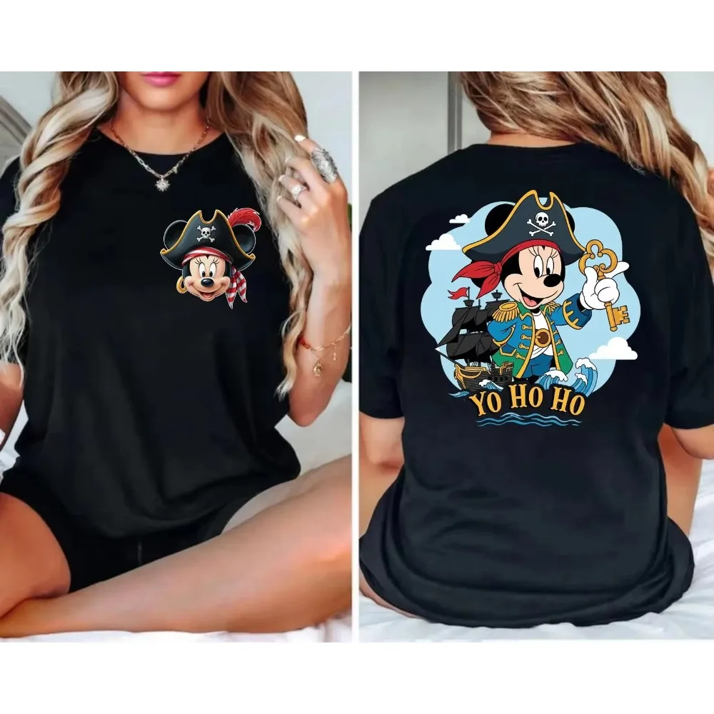 

Disney Mickey Pirate Shirt Pirates of The Caribbean Shirt Disney Cruise Family Vacation Tee Disneyland Trip Tee Women Cotton