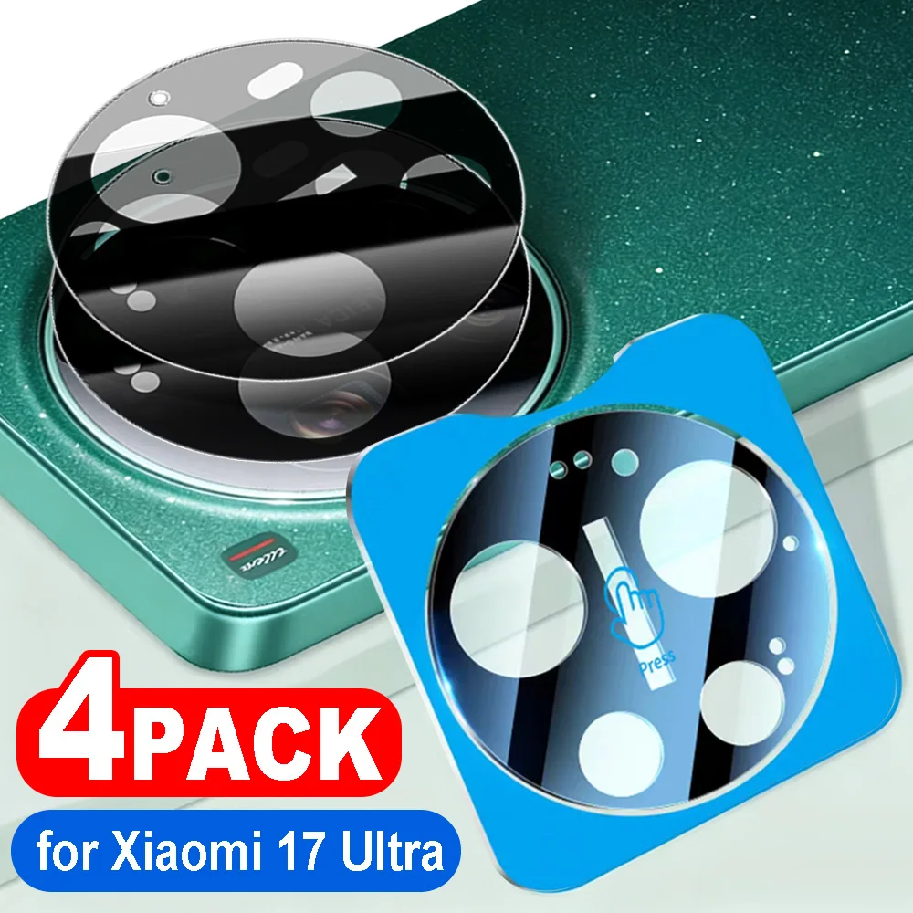 

1-3 шт. Защитная пленка для объектива камеры Xiaomi 17 Ultra с полным клеевым покрытием, установка по шаблону, защитное стекло для камеры 17Ultra