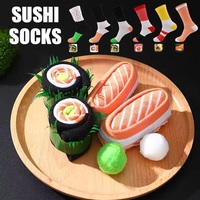 Mid-Calf Sock for Men and Women Novelty and Fun Colorful Sushi Gift Box Socks Fashion Trendy Style Comfortable Suitable for Gift