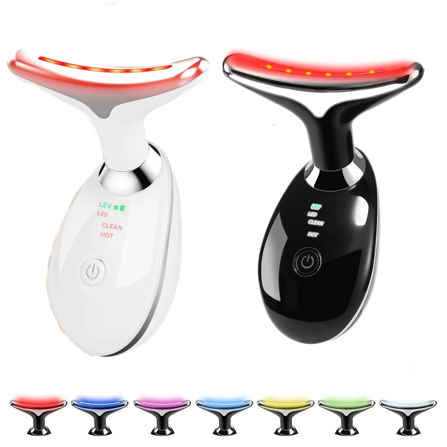 7 ألوان المضادة للتجاعيد مدلك الوجه الرقبة الوجه جهاز تجميل الجلد تشديد جهاز شد الوجه تقليل الذقن المزدوجة أداة العناية بالبشرة #1