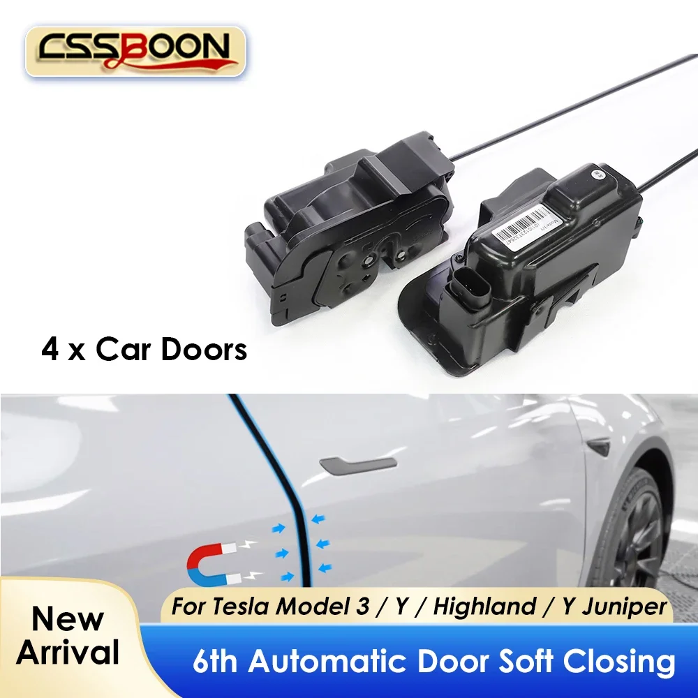 

CSSBOON Авто Модель 3 Y Аксессуары 6-й Электрический дверной комплект с мягким закрыванием дверей Водонепроницаемый всасывающий замок для двери автомобиля для модификации Tesla