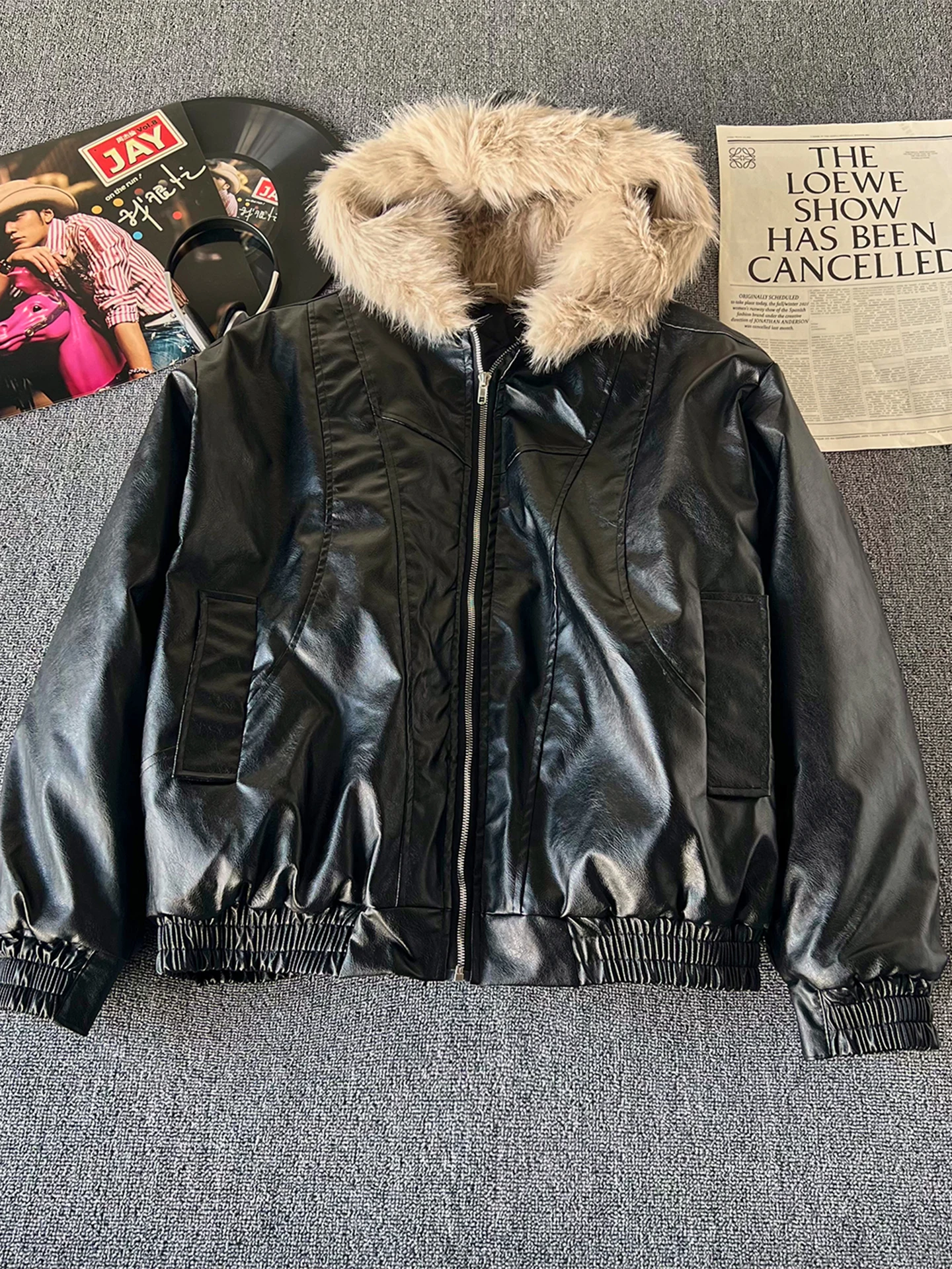 

Мужская утепленная зимняя куртка из искусственной кожи Bla Craed с капюшоном, на молнии, с длинными рукавами, теплая хлопковая одежда, цветная