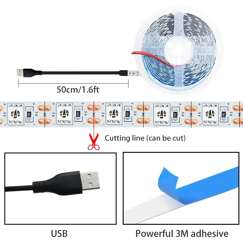 Usb5v uv led hintergrund beleuchtung streifen leuchten 380-405nm smd5050 1m 2m 3m 4m 5m flexible leiste für dj maskerade ausstellungs beleuchtung