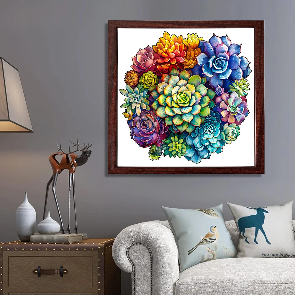 لغز خشبي نبات عصاري ، لعبة تعليمية محمولة ، نشاط عائلي ممتع ، تخفيف التوتر ، التنمية الفكرية